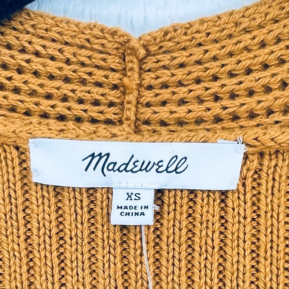 Madewell Nolan Ribbed Cardigan Open Front Sweater w/ Pockets - Picture 7 of 7